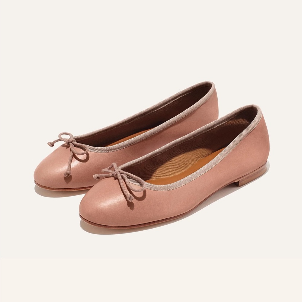 Margaux The Demi Leather Flat in Ballet Pink Nappa (Size 40.5, 10/10.5)